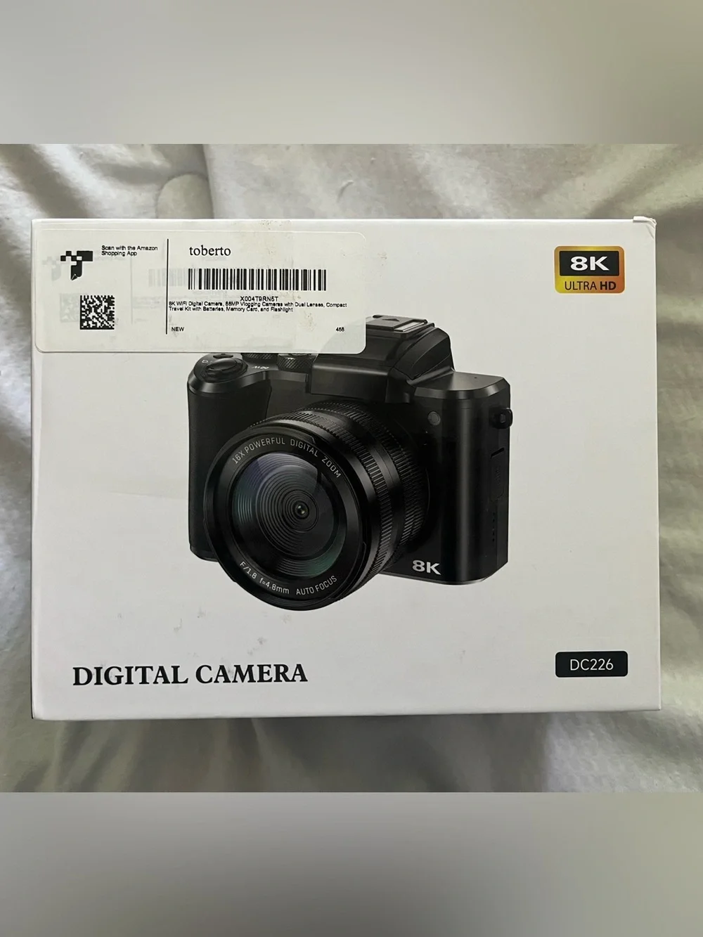 8K Ultra HD Digital Camera DC226 - Black